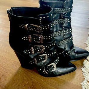 Leather boots